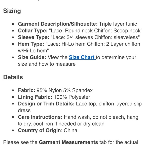 Kate & Mallory lace & chiffon triple layer tunic - Picture 9 of 9